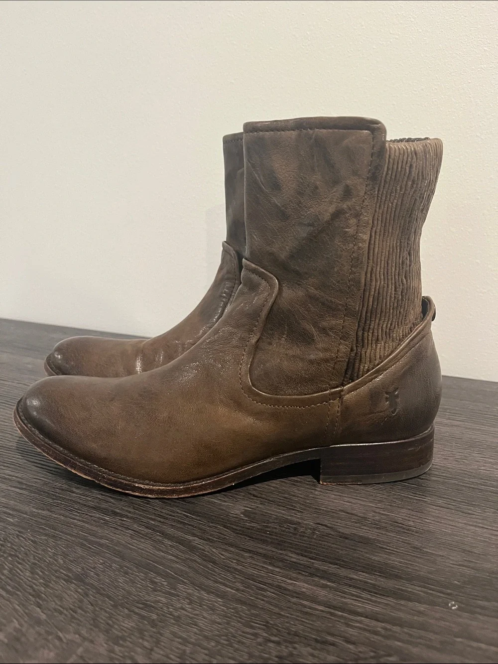 FRYE Brown Leather Ankle Boots
